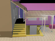 Click to see it big 3D-Molell, Detail aus dem Film 'Kartondorf'